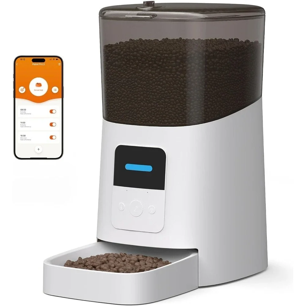 6L Automatic Cat Feeder, WiFi Automatic Dog Feeder with APP Control for Remote Feeding, Cat Food Dispenser with Low Food Sensor
6L Automatic Cat Feeder, WiFi Automatic Dog Feeder with APP Control for Remote Feeding, Cat Food Dispenser with Low Food Sensor