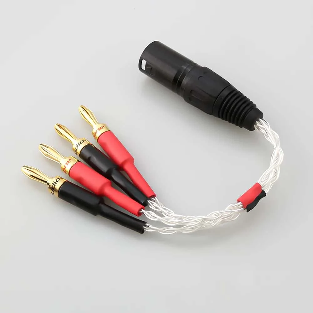 4pin XLR Female to 4mm Banana Plug Speaker Cable OCC Silver Plated Audio Cable For Speaker Amplifier
4pin XLR Female to 4mm Banana Plug Speaker Cable OCC Silver Plated Audio Cable For Speaker Amplifier