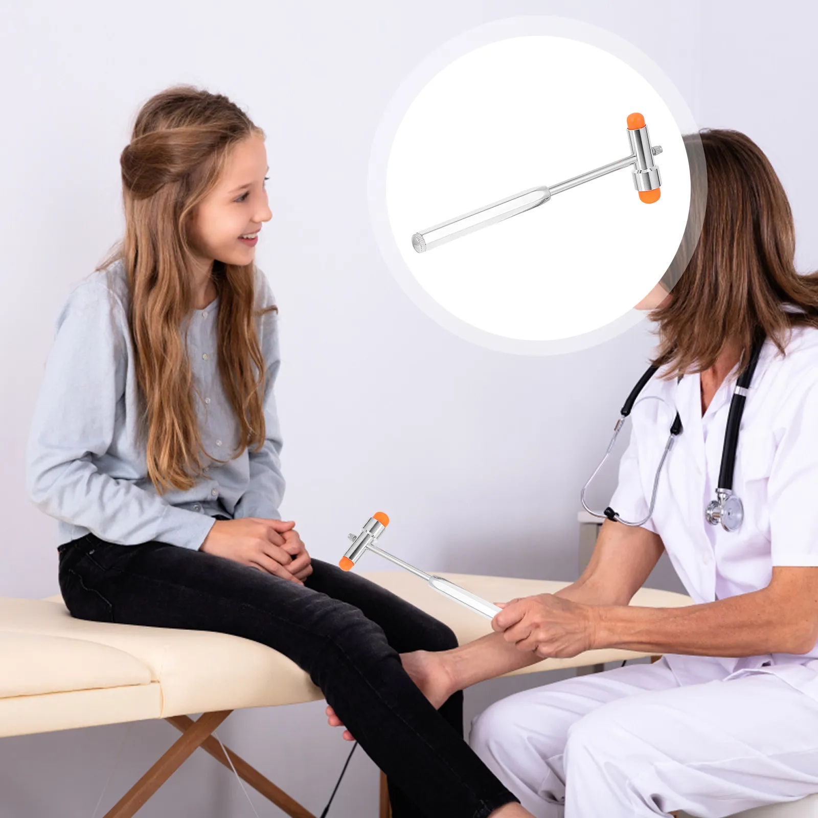 Medical Dual-Head Reflex Hammer Zinc Alloy Neurological Diagnostic Tool For Nerve Percussion Physical Examination Teaching
Medical Dual-Head Reflex Hammer Zinc Alloy Neurological Diagnostic Tool For Nerve Percussion Physical Examination Teaching