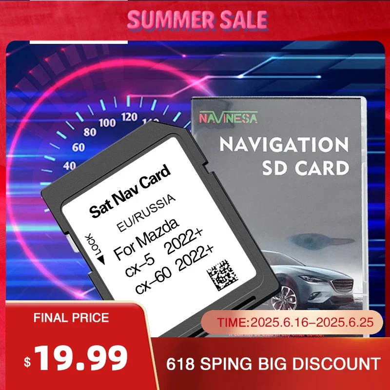for Mazda CX-5 CX-60 2022+ Newest Version Navigation SD GPS Card EU Russia Maps Free Shipping
for Mazda CX-5 CX-60 2022+ Newest Version Navigation SD GPS Card EU Russia Maps Free Shipping