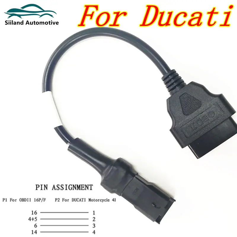 Новейший диагностический кабель для мотоцикла OBD2 для Ducati 4PIN для разъема OBD2, кабель для мотоцикла, мотоцикла, удлинительный кабель Moto OBD 2
Новейший диагностический кабель для мотоцикла OBD2 для Ducati 4PIN для разъема OBD2, кабель для мотоцикла, мотоцикла, удлинительный кабель Moto OBD 2