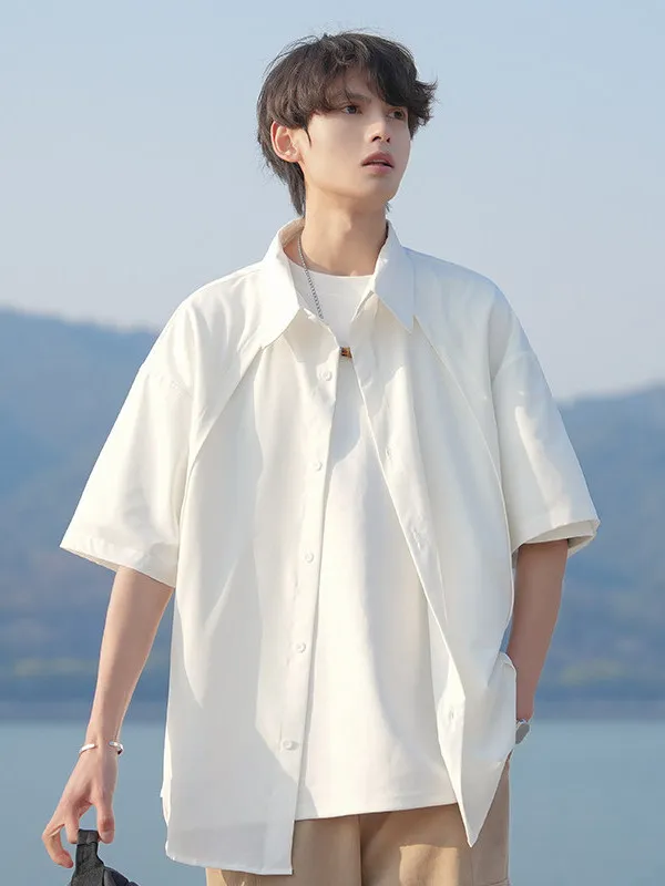 Cool Sensation ort Sve Men's Casual irt Thin Loose Large Size Summer Faion Japanese Sle f Sve irt for Youth
Cool Sensation ort Sve Men's Casual irt Thin Loose Large Size Summer Faion Japanese Sle f Sve irt for Youth