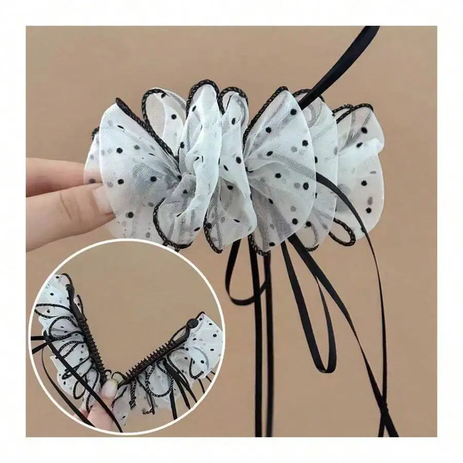 Polka Dot Mesh Bow Hair Clip For Women High-End Shark Clip Back Of Head
Polka Dot Mesh Bow Hair Clip For Women High-End Shark Clip Back Of Head