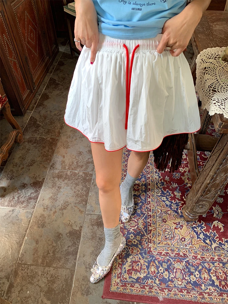 White Elastic Waist Shorts Women's Summer Casual Wide Leg Pants Belted Loose Fit Casual Trousers for Short Women
White Elastic Waist Shorts Women's Summer Casual Wide Leg Pants Belted Loose Fit Casual Trousers for Short Women