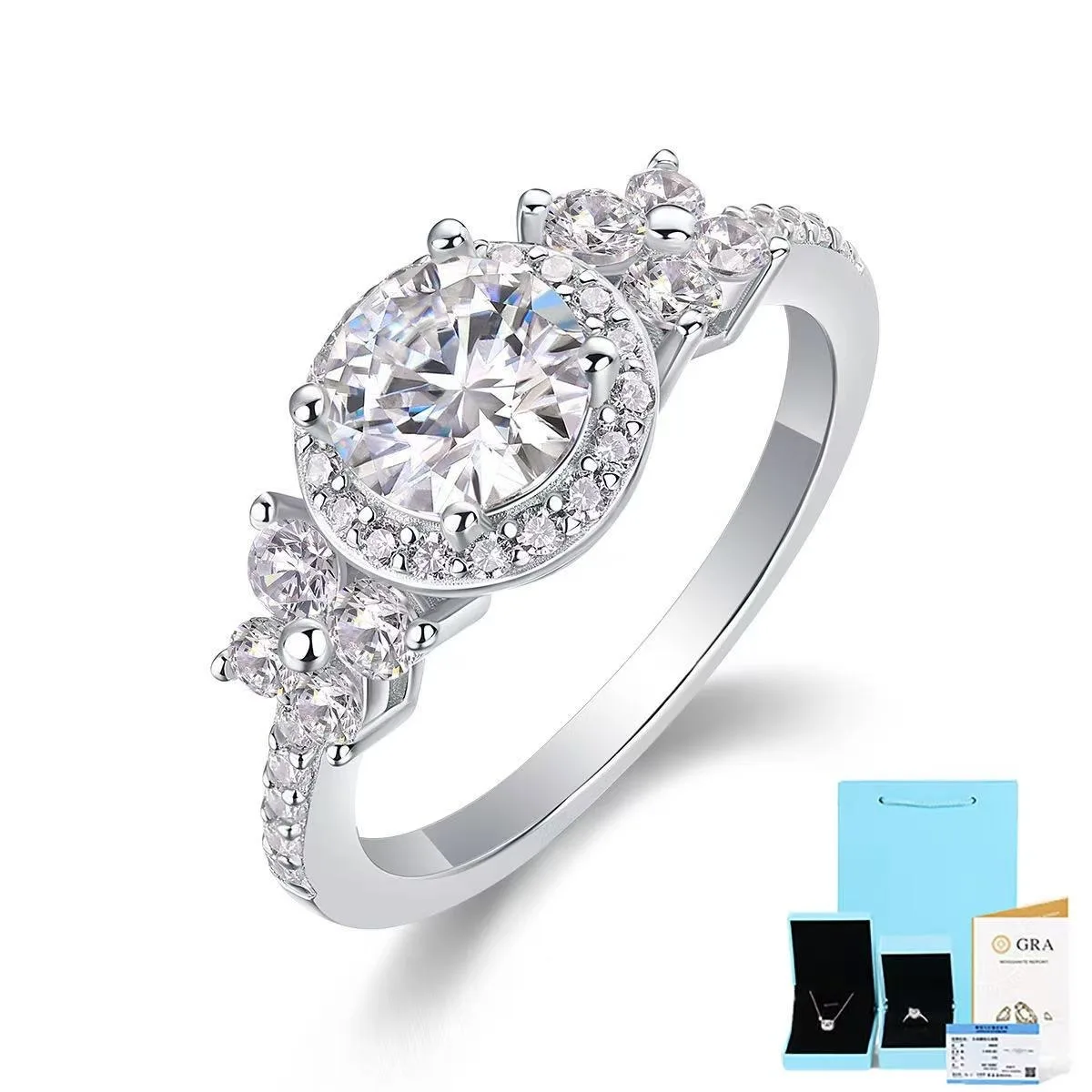 D Color 1 Carat Moissanite Ring 925 Sterling Silver Certified Engagement Ring For Women Wedding Bands as Couple Gift
D Color 1 Carat Moissanite Ring 925 Sterling Silver Certified Engagement Ring For Women Wedding Bands as Couple Gift