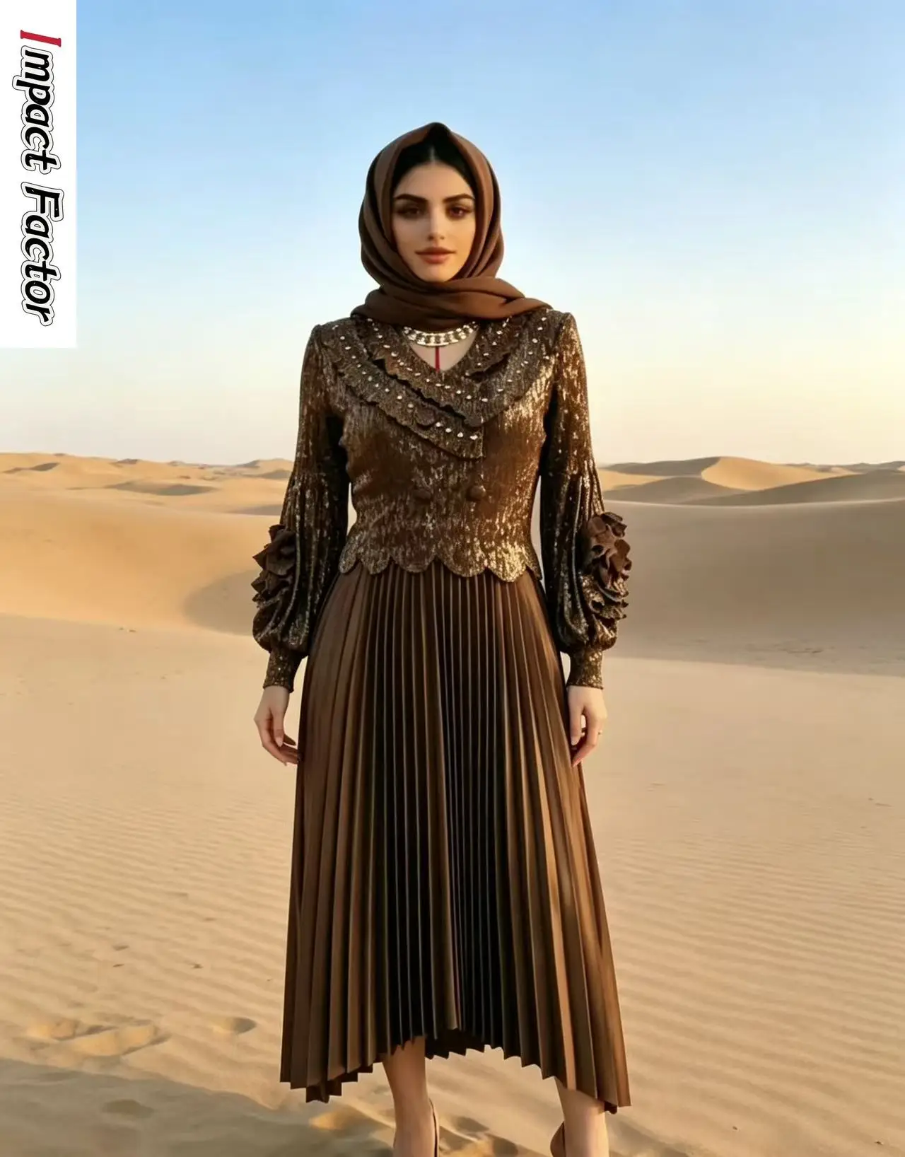 Miyake 2026 Fashion High-end Bronzing Lantern Sleeve Pleated Dress V-neck Elegant Loose Dress Women's Clothing
Miyake 2026 Fashion High-end Bronzing Lantern Sleeve Pleated Dress V-neck Elegant Loose Dress Women's Clothing