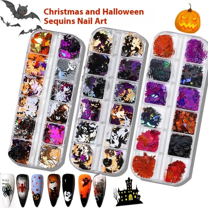 1 Box Halloween Ghost Pumpkin Shape Holographic Festival Glitter Sequins For DIY Making Art Craft Nail Decoration Accessories
1 Box Halloween Ghost Pumpkin Shape Holographic Festival Glitter Sequins For DIY Making Art Craft Nail Decoration Accessories