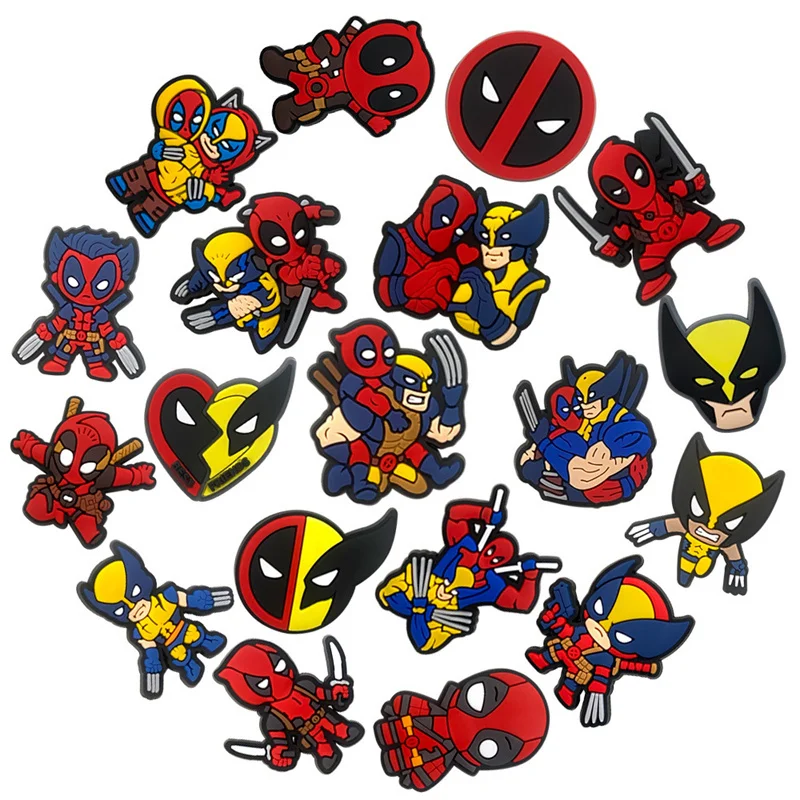 19Pcs Deadpool Characters Shoe Charms for Clogs Bubble Slides Sandals, PVC Shoe Decorations Accessories for Christmas Bir
19Pcs Deadpool Characters Shoe Charms for Clogs Bubble Slides Sandals, PVC Shoe Decorations Accessories for Christmas Bir
