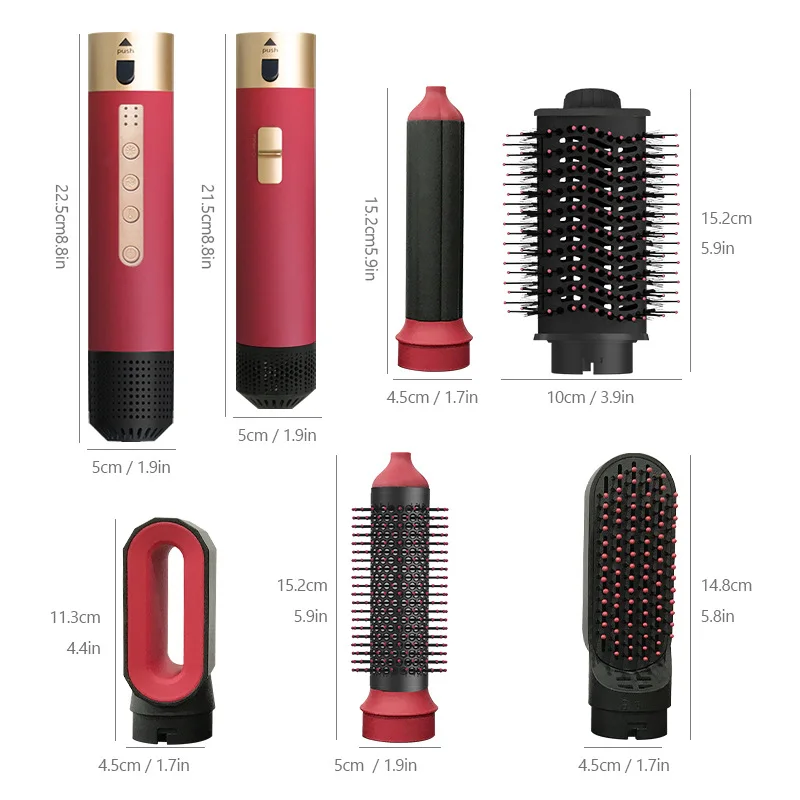 Five-in-One Cross-Border Automatic Hair Dryer Comb Multi-Function Hair Straightener Curling Iron Three-Purpose Head-Changing
Five-in-One Cross-Border Automatic Hair Dryer Comb Multi-Function Hair Straightener Curling Iron Three-Purpose Head-Changing