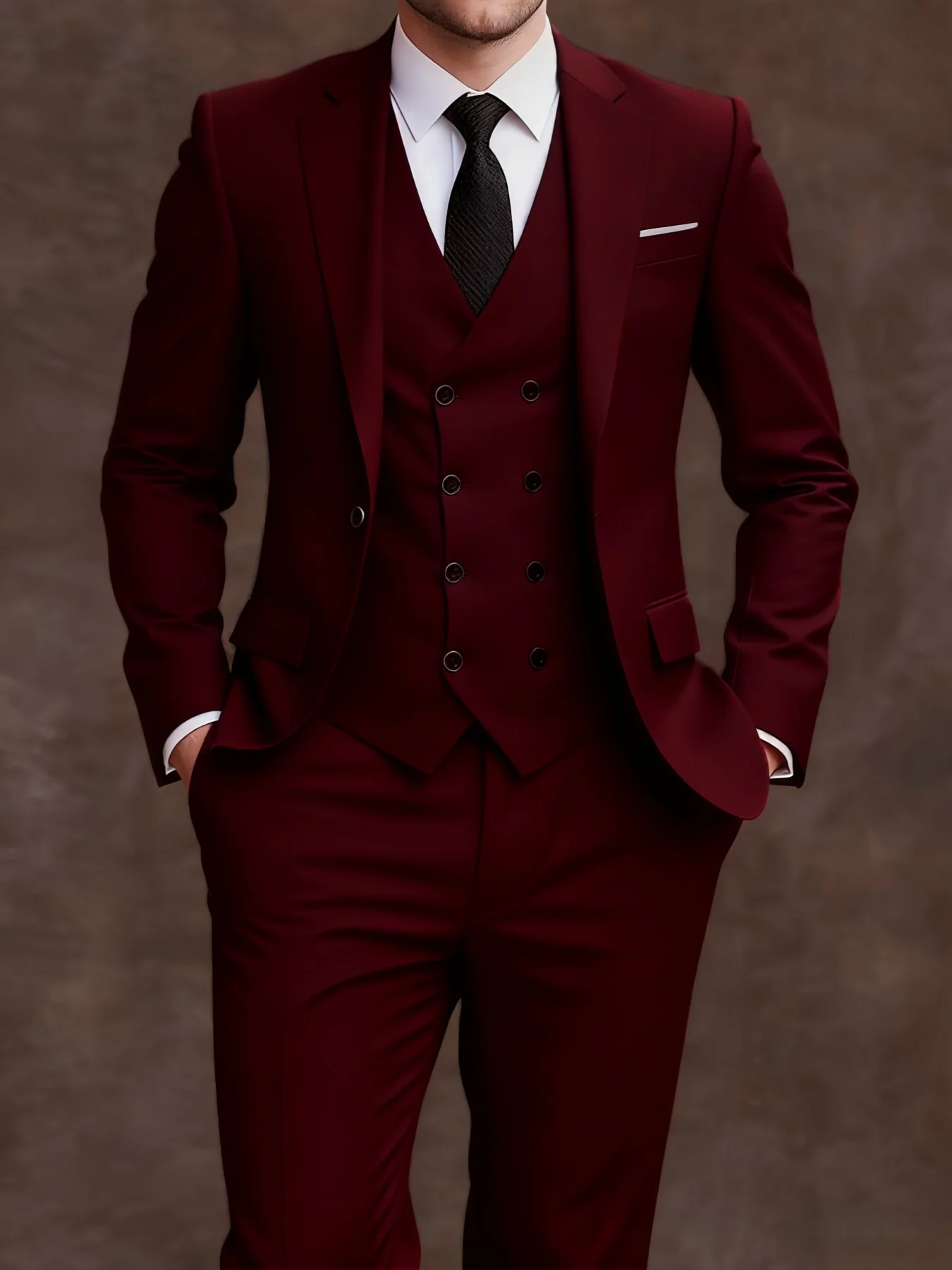 Elegant Wedding Suit for Men Single Breasted Notch Lapel Blazer Double Breasted Vest Office Party Set
Elegant Wedding Suit for Men Single Breasted Notch Lapel Blazer Double Breasted Vest Office Party Set