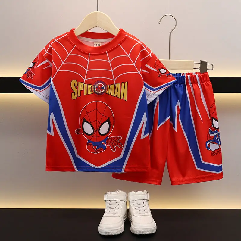 Marvel Spider-Man Summer Boys Glowing Short Sleeve Set Anime Cartoon Printed Basketball Suit Breathable Two-Piece Set Wholesale
Marvel Spider-Man Summer Boys Glowing Short Sleeve Set Anime Cartoon Printed Basketball Suit Breathable Two-Piece Set Wholesale