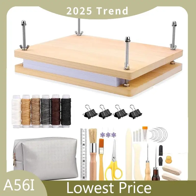 A56I Top Bookbinding Kits Wooden Book Pressmaterials Bookbinding Supplies Fordiy Awl Waxed Thread Bone Folder
A56I Top Bookbinding Kits Wooden Book Pressmaterials Bookbinding Supplies Fordiy Awl Waxed Thread Bone Folder