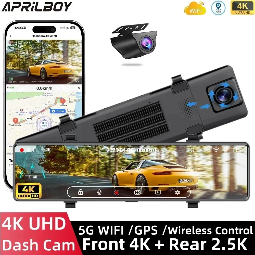 Aprilboy 12 Inch Dash Cam 4K Car Dvr WIFI Touch Night Vision Car DVR Dash Cam Dash cam Video recorder Camera Rear View Black box
Aprilboy 12 Inch Dash Cam 4K Car Dvr WIFI Touch Night Vision Car DVR Dash Cam Dash cam Video recorder Camera Rear View Black box