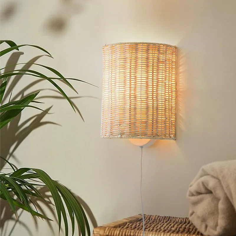 Simple Japanese Rattan Wall Lamp Creative Personalized Bedroom Aisle Wall Bedside Rattan Lamp
Simple Japanese Rattan Wall Lamp Creative Personalized Bedroom Aisle Wall Bedside Rattan Lamp
