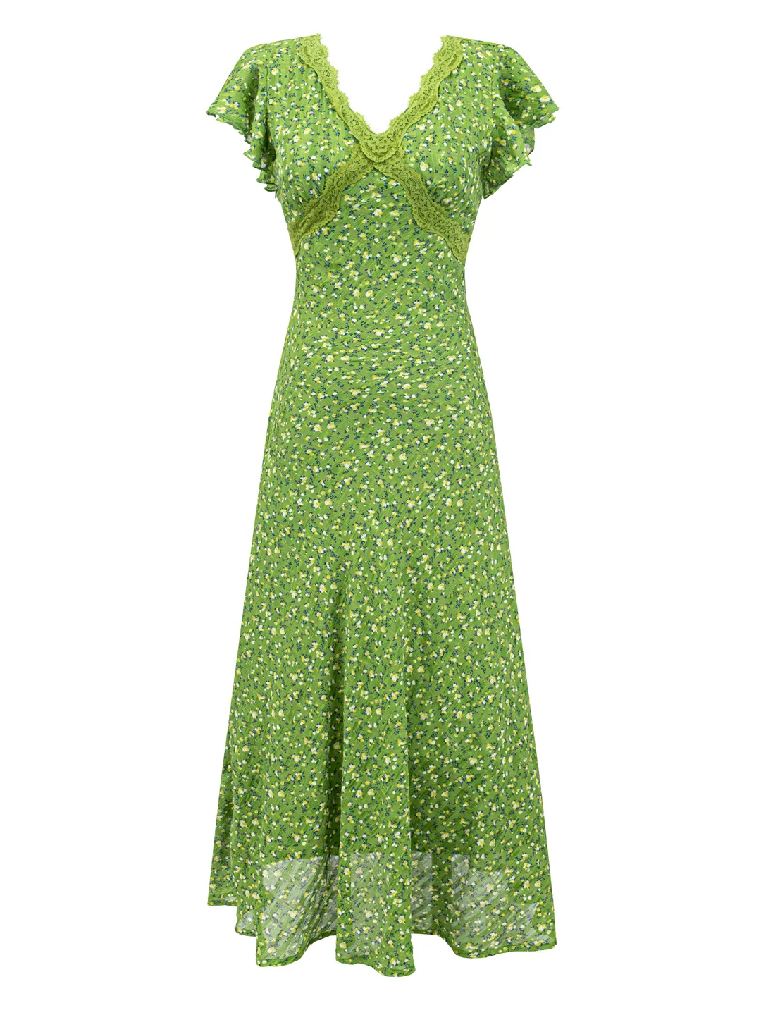 French Country Style Green Floral V-neck Dress Women's Lace Splicing Holiday Midi Dress Waist-cinching Belted Short Sleeve
French Country Style Green Floral V-neck Dress Women's Lace Splicing Holiday Midi Dress Waist-cinching Belted Short Sleeve