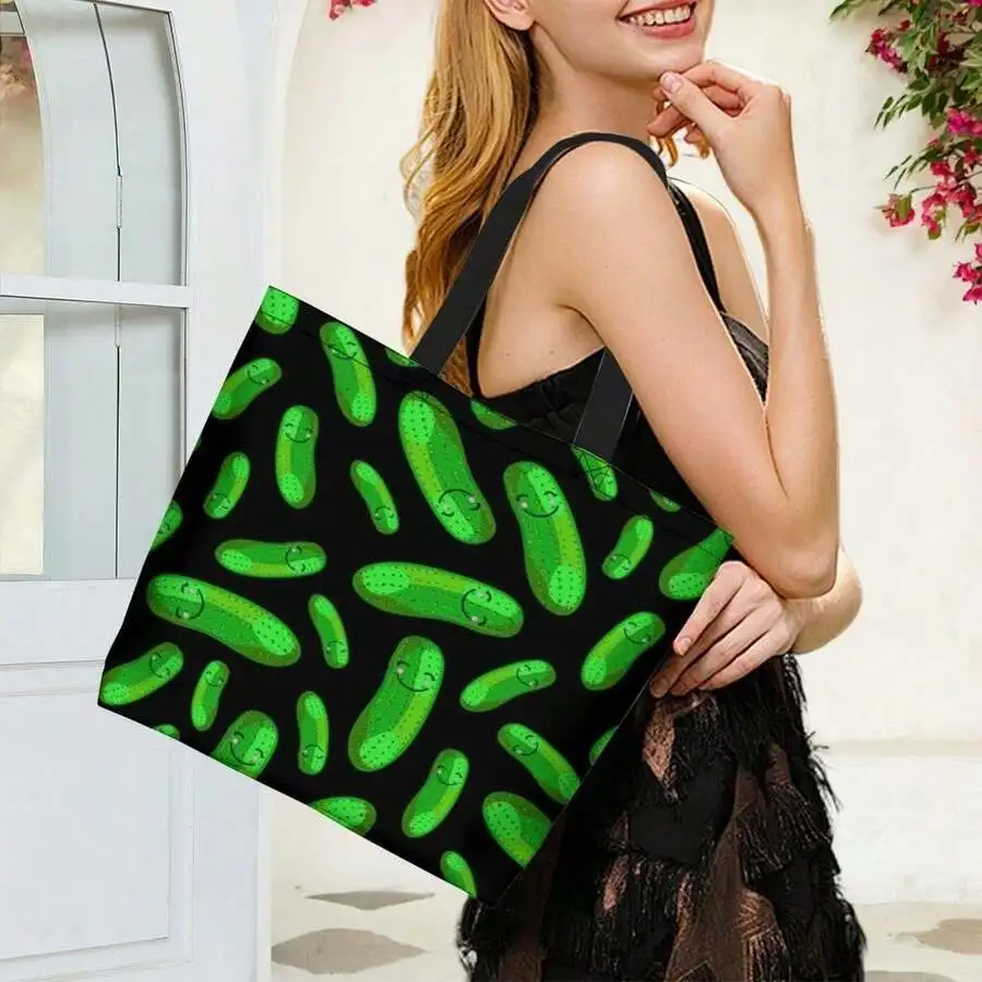 Pickle Pattern Casual Tote Bag For Women And Men Funny Food Graphic Handbag
Pickle Pattern Casual Tote Bag For Women And Men Funny Food Graphic Handbag