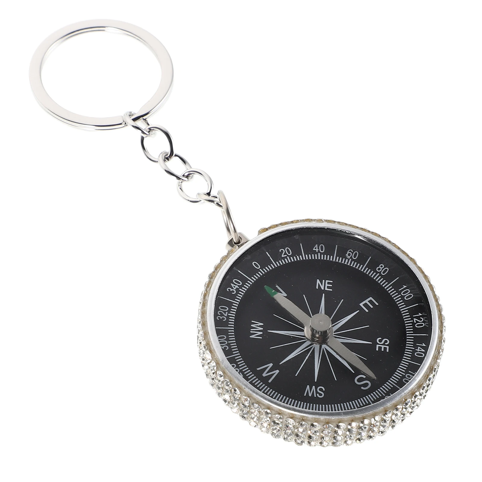 Mini Outdoor Compass Keychain Aluminum Alloy Portable Rhinestone Durable Waterproof Camping Hiking Navigation Essential 
Mini Outdoor Compass Keychain Aluminum Alloy Portable Rhinestone Durable Waterproof Camping Hiking Navigation Essential