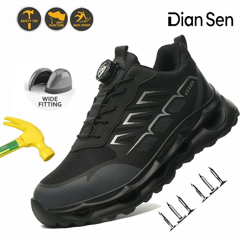 Men's Steel Toe Work Shoes Fashion Anti-smash Safety Boots Slip Resistant Comfortable Safety Shoes for Warehouse & Logistics
Men's Steel Toe Work Shoes Fashion Anti-smash Safety Boots Slip Resistant Comfortable Safety Shoes for Warehouse & Logistics