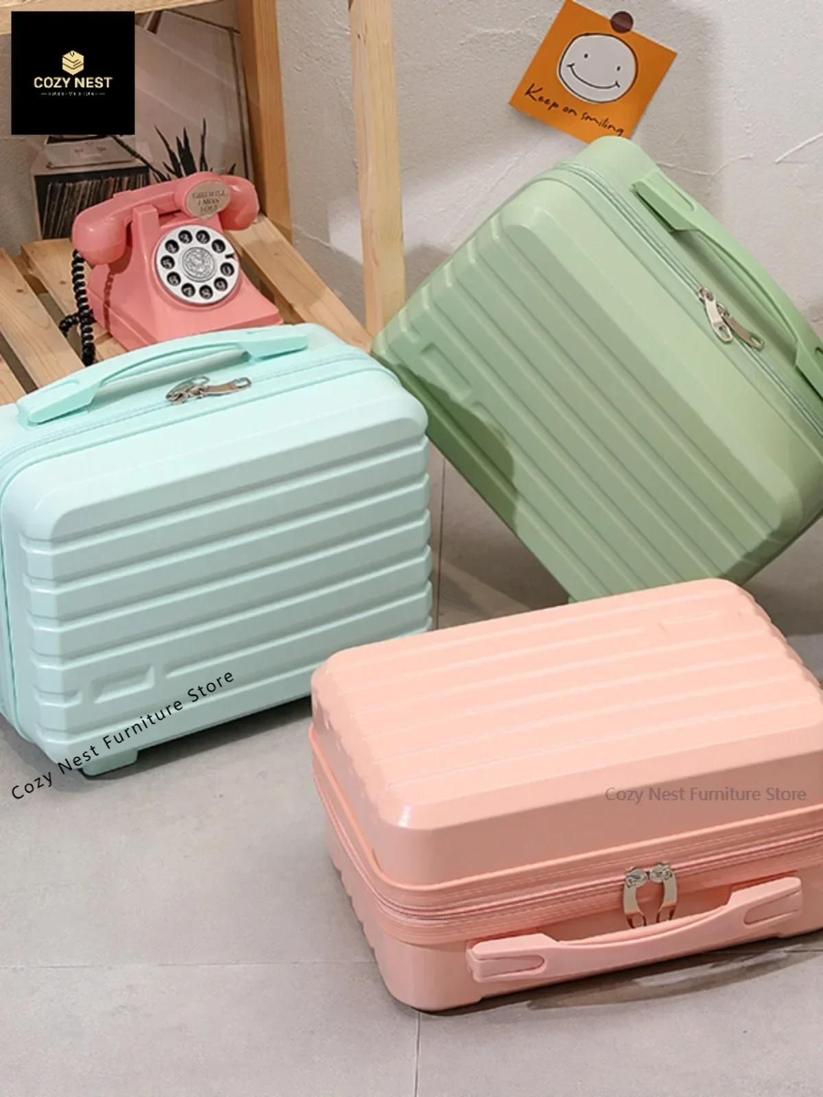 Dopamine color Japanese and Korean cosmetic case 14 inch suitcase mini small suitcase Korean version of men's and women's travel
Dopamine color Japanese and Korean cosmetic case 14 inch suitcase mini small suitcase Korean version of men's and women's travel