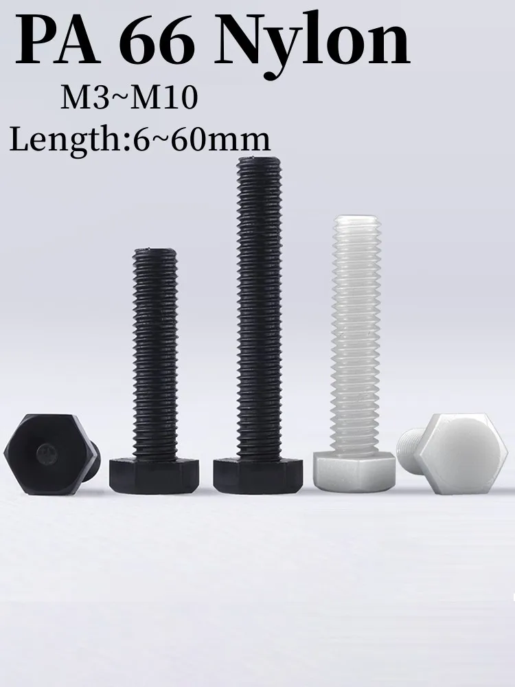 Hexagon Plastic Screw M3 M4 M5 M6 M8 M10 Nylon Hex Head Screws Black /White Plastic Hexagon Bolts Screw
Hexagon Plastic Screw M3 M4 M5 M6 M8 M10 Nylon Hex Head Screws Black /White Plastic Hexagon Bolts Screw