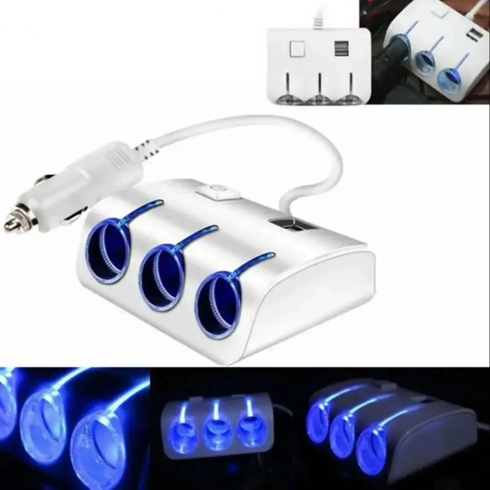 3 IN 1 Car Charger Plug Play Stable Output USB Charging Adapter Power 12V Adapter Universal Plug Car R5Y5
3 IN 1 Car Charger Plug Play Stable Output USB Charging Adapter Power 12V Adapter Universal Plug Car R5Y5