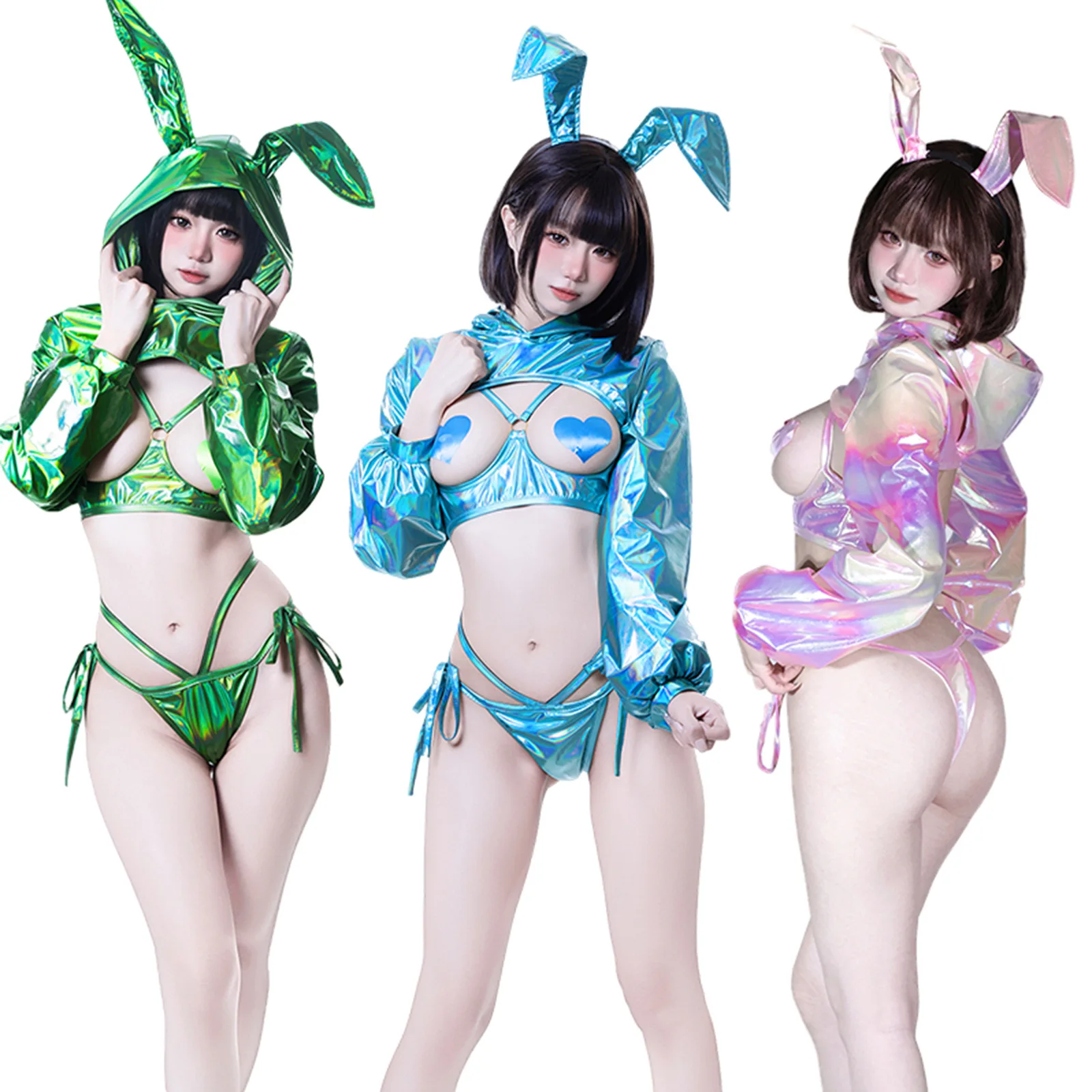 Anime Bunny Girl Cosplay Costume Female Pink Laser Leather Sexy Lingerie Bunny Maid Uniform Underwear Set Halloween Costume 2025
Anime Bunny Girl Cosplay Costume Female Pink Laser Leather Sexy Lingerie Bunny Maid Uniform Underwear Set Halloween Costume 2025