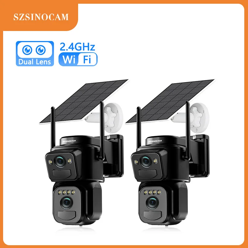SZSINOCAM Dual Lens Solar WiFi Camera Outdoor Security 24h Record Built in Battery Solar Panel Wireless Cam Alarm 2pcs
SZSINOCAM Dual Lens Solar WiFi Camera Outdoor Security 24h Record Built in Battery Solar Panel Wireless Cam Alarm 2pcs