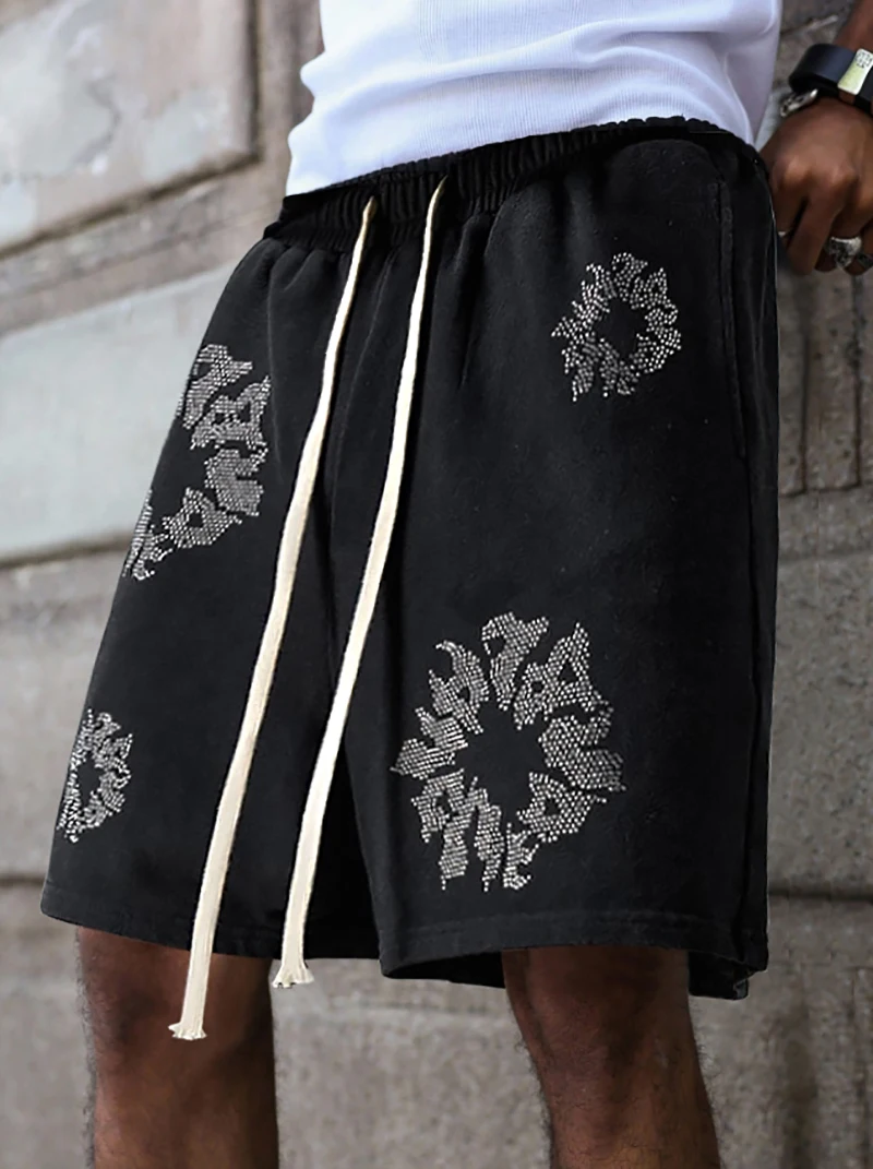 Мужские летние уличные модные шорты с круглым рисунком стразов, повседневные спортивные шорты из хлопкового материала
Мужские летние уличные модные шорты с круглым рисунком стразов, повседневные спортивные шорты из хлопкового материала