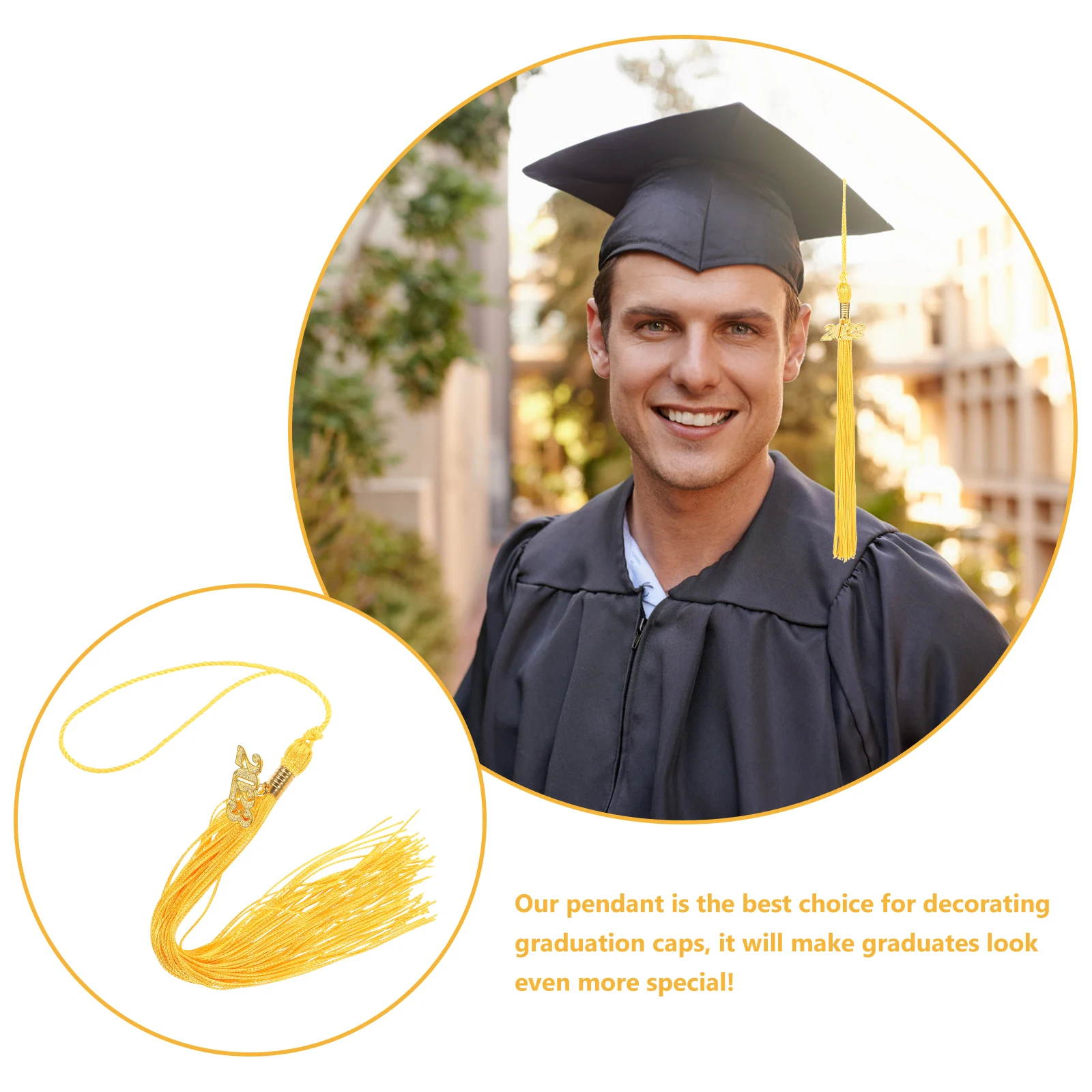 5pcs Tassel Pendant Unique Design Durable Polyester Alloy Fringe Cap Decoration Graduation Hat Accessories Graduation Ornaments
5pcs Tassel Pendant Unique Design Durable Polyester Alloy Fringe Cap Decoration Graduation Hat Accessories Graduation Ornaments