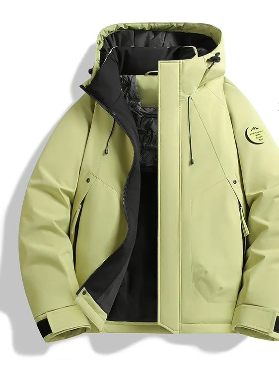 Thiened Cotton Jaet 2025 New Sle Men's Outdoor Warmth Windproof Hooded Zipper Closure Color Casual Faion Coat
Thiened Cotton Jaet 2025 New Sle Men's Outdoor Warmth Windproof Hooded Zipper Closure Color Casual Faion Coat