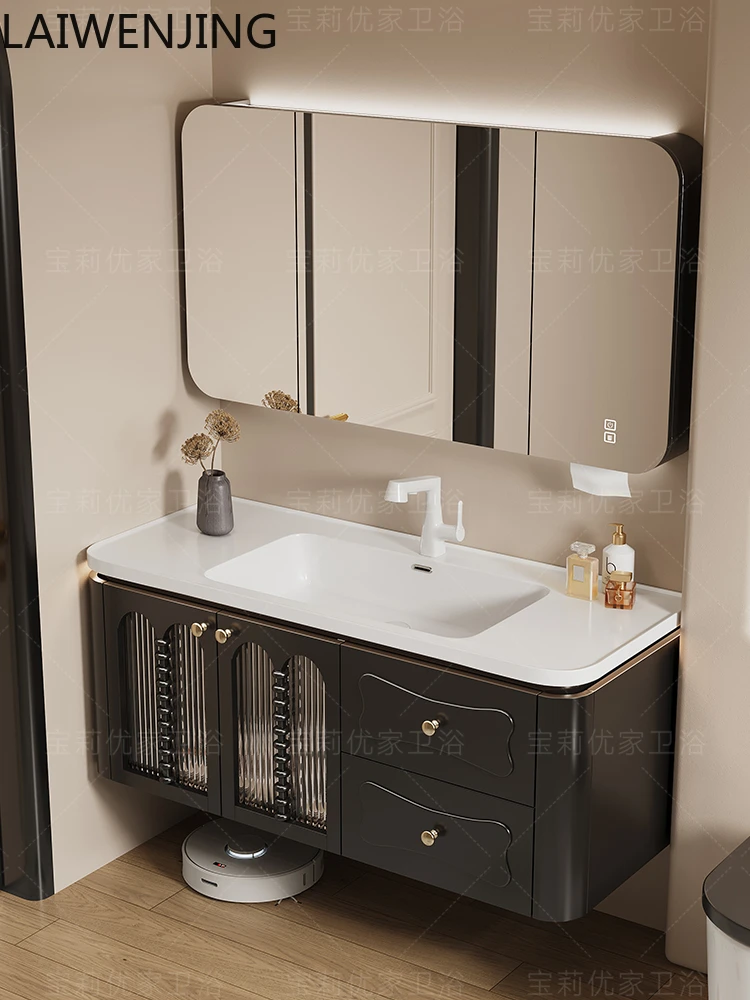 MJY oak paint ceramic integrated basin bathroom cabinet combination intelligent washstand basin cabinet
MJY oak paint ceramic integrated basin bathroom cabinet combination intelligent washstand basin cabinet