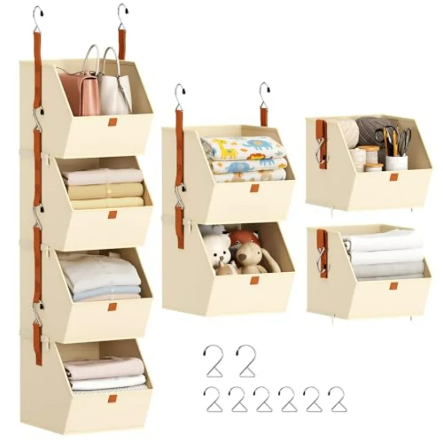 Hanging Closet Organizer Tier - Clothes Hanging, Space-Saving Closet System, Fabric Storage Bins Bedroom Organization, Collapsi
Hanging Closet Organizer Tier - Clothes Hanging, Space-Saving Closet System, Fabric Storage Bins Bedroom Organization, Collapsi
