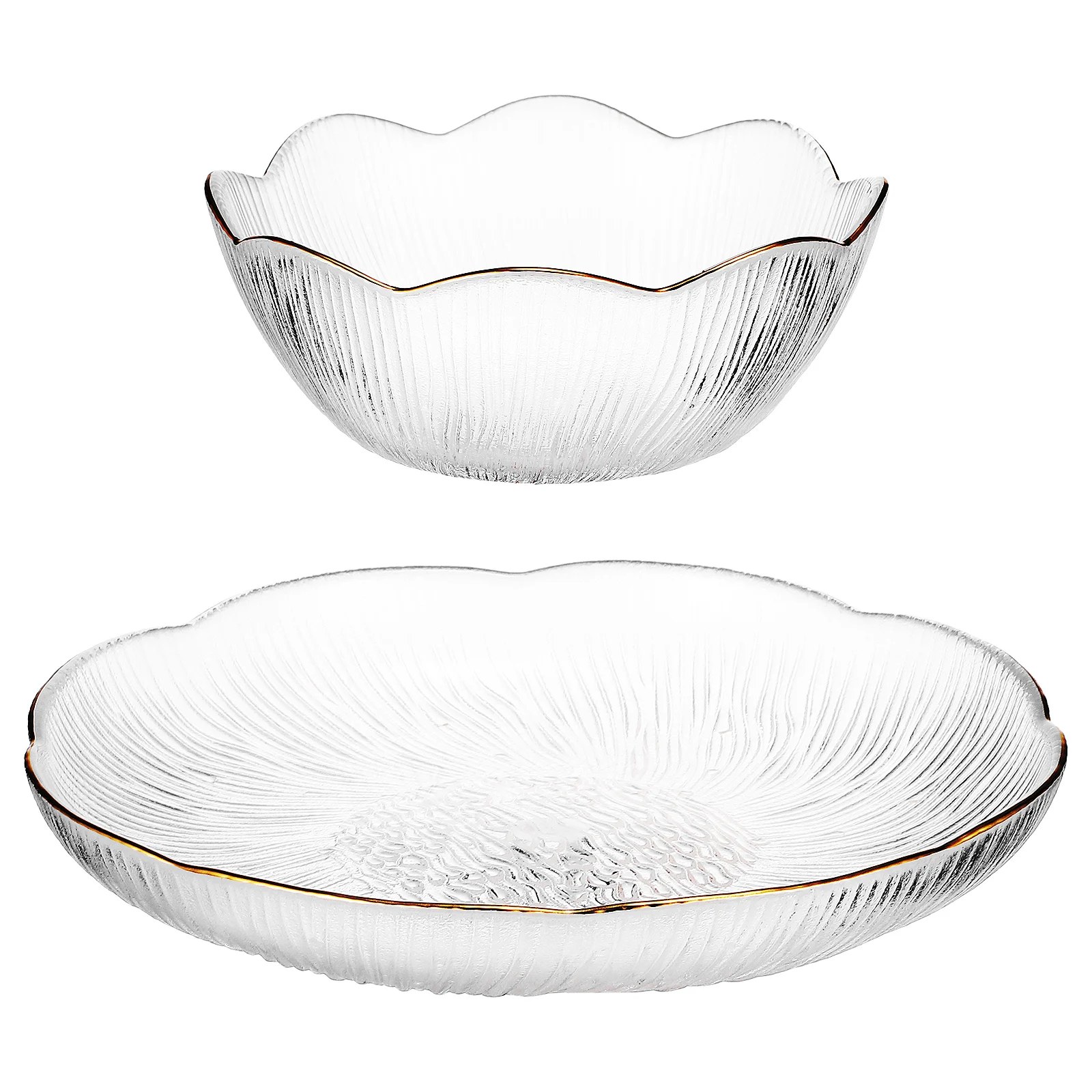 Gold Trim Transparent Glass Bowl Plate Set Clear Dessert Salad Fruit Kitchen Dinnerware Small Bowl Dish Set Elegant Home Party
Gold Trim Transparent Glass Bowl Plate Set Clear Dessert Salad Fruit Kitchen Dinnerware Small Bowl Dish Set Elegant Home Party