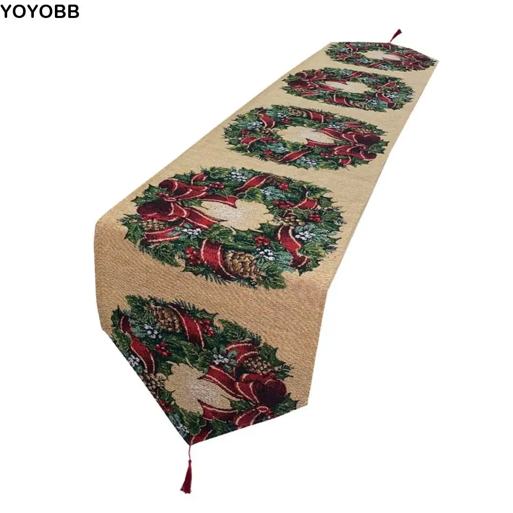 Creative Tassel Christmas Table Runner Long Snowman Printed Table Cover Knitted Cloth Table Flag Xmas Desktop Decoration Hotels
Creative Tassel Christmas Table Runner Long Snowman Printed Table Cover Knitted Cloth Table Flag Xmas Desktop Decoration Hotels