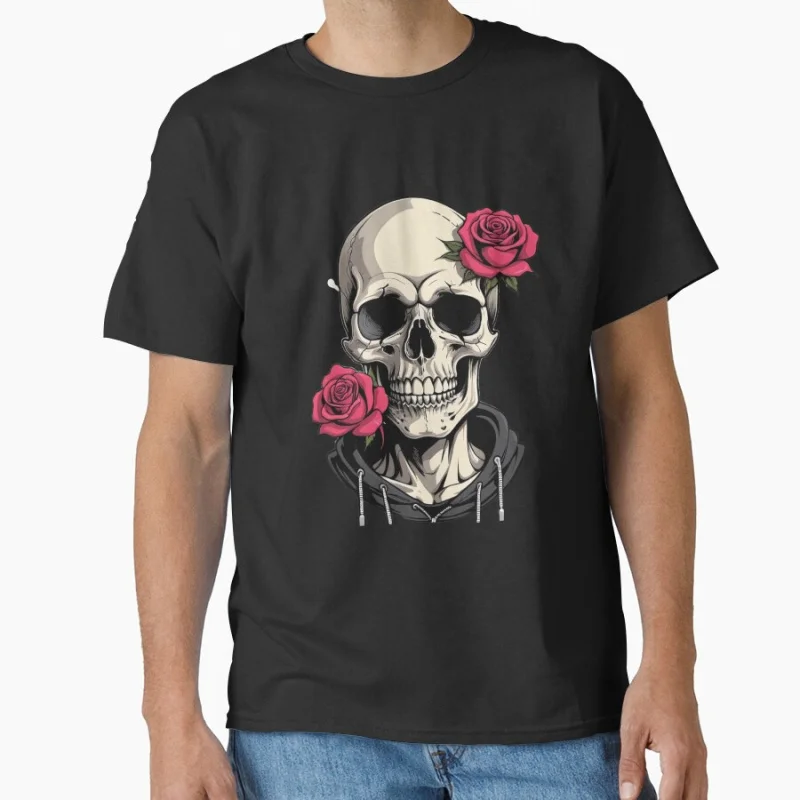 Skull and roses Old school devil Goth style Horror skeleton Halloween gift T shirt for Day of the Dead large size Tops S-6XL
Skull and roses Old school devil Goth style Horror skeleton Halloween gift T shirt for Day of the Dead large size Tops S-6XL