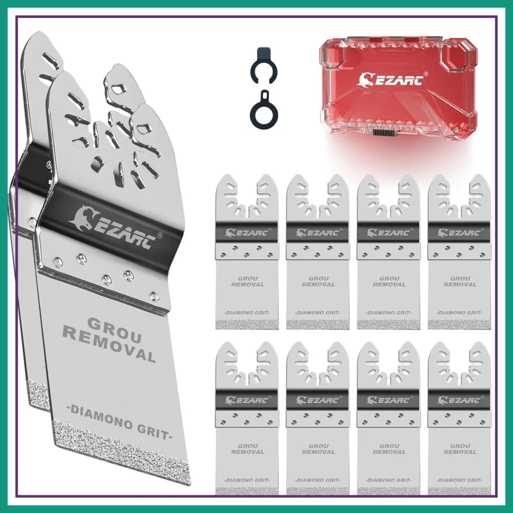 10-Pack Diamond Oscillating Blade for Flush Cutting, Grout Removal & Mortar Cleaning
10-Pack Diamond Oscillating Blade for Flush Cutting, Grout Removal & Mortar Cleaning