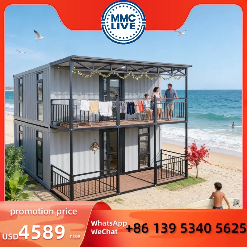 MMC по индивидуальному заказу. Складной контейнер на 30 футов, две спальни, две гостиной, модульный контейнерный дом.
MMC по индивидуальному заказу. Складной контейнер на 30 футов, две спальни, две гостиной, модульный контейнерный дом.