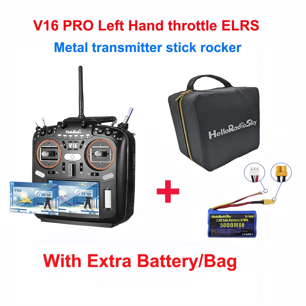HelloRadio V16 PRO ELRS Многопротокольный передатчик Пульт дистанционного управления Поддержка EDGETX OPENTX FPV Высокочастотный сенсорный экран
HelloRadio V16 PRO ELRS Многопротокольный передатчик Пульт дистанционного управления Поддержка EDGETX OPENTX FPV Высокочастотный сенсорный экран