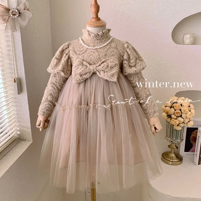 Girls Casual Dresses Korean Add Velvet Princess Childrens Clothing Autumn Winter Advanced Feeling Mesh Gauze 2025
Girls Casual Dresses Korean Add Velvet Princess Childrens Clothing Autumn Winter Advanced Feeling Mesh Gauze 2025