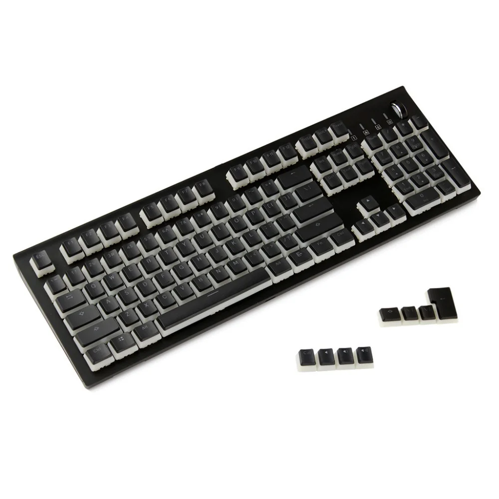 112 клавиатура Double Shot PBT с колпачками для механической игровой клавиатуры, переключатели MX с проводным съемником (черная верхняя часть)
112 клавиатура Double Shot PBT с колпачками для механической игровой клавиатуры, переключатели MX с проводным съемником (черная верхняя часть)