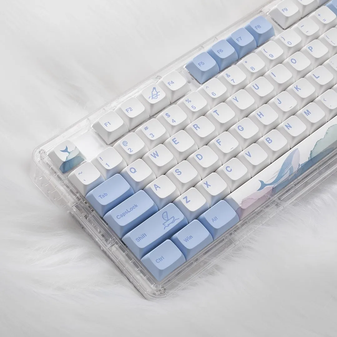 133 Keys XDA Profile Ocean Whale Theme PBT Keycaps For MX Switch Mechanical keyboard Dye Sublimation Blue White Gaming key Caps
133 Keys XDA Profile Ocean Whale Theme PBT Keycaps For MX Switch Mechanical keyboard Dye Sublimation Blue White Gaming key Caps