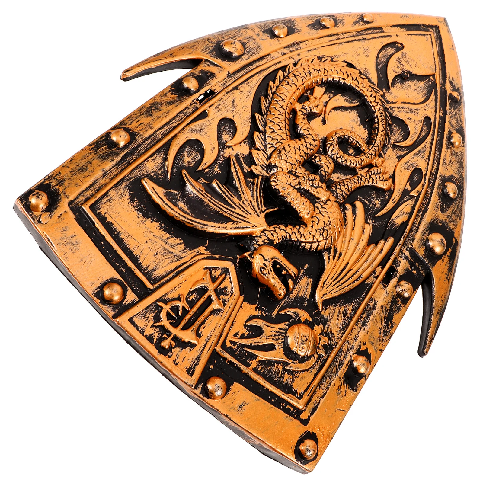 1 Piece Simulation Dragon Horn Shield Compact Non-Deformable Medieval Shield Prop for Home Hotel Halloween Role Playing Fun
1 Piece Simulation Dragon Horn Shield Compact Non-Deformable Medieval Shield Prop for Home Hotel Halloween Role Playing Fun