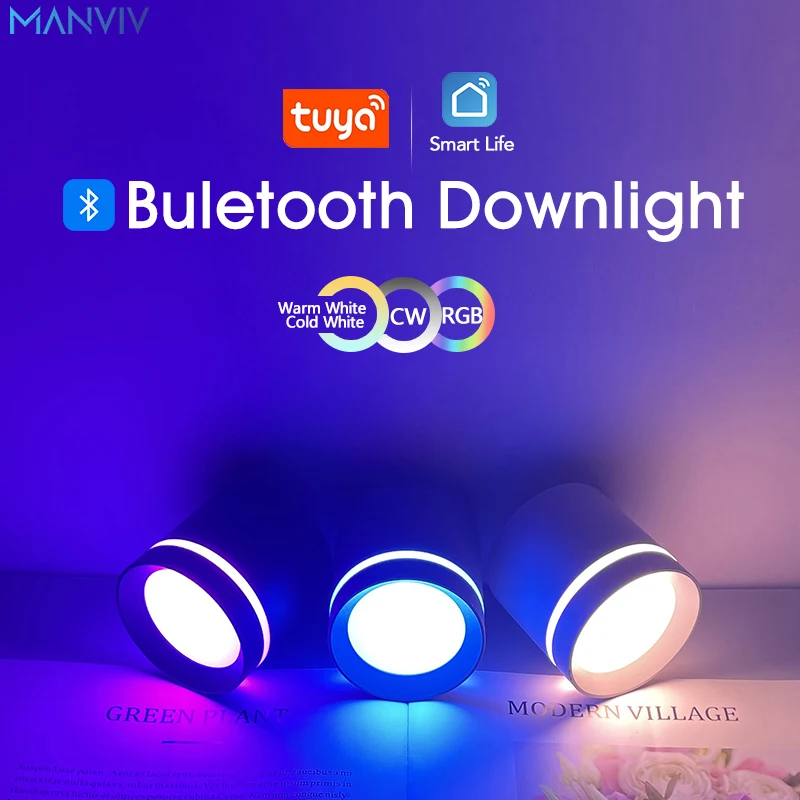 MANVIV Smart Dimmable Led Downlight 13W 220V with Tuya Bluetooth Control RGB Spotlights Led Ceiling for Room Indoor Decoration
MANVIV Smart Dimmable Led Downlight 13W 220V with Tuya Bluetooth Control RGB Spotlights Led Ceiling for Room Indoor Decoration