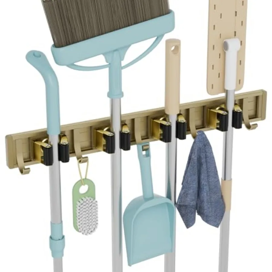 Broom Holder, 4 Racks with 5 Hooks - Mop Storage Tool Racks, Broom Hanger Tool Organizer for Garage, Kitchen, Garden, Laundry R
Broom Holder, 4 Racks with 5 Hooks - Mop Storage Tool Racks, Broom Hanger Tool Organizer for Garage, Kitchen, Garden, Laundry R