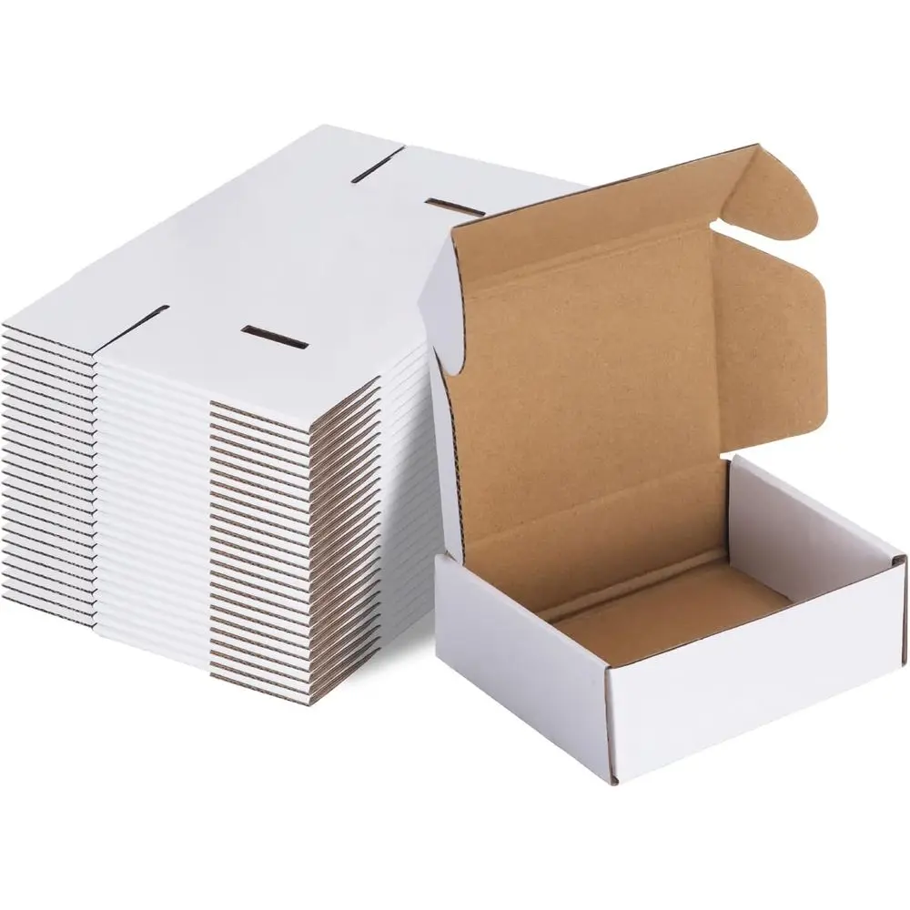25-Pack White Small Cardboard Shipping Boxes, 6x4x2 Inches, Ideal for Mailing and Packing Literature
25-Pack White Small Cardboard Shipping Boxes, 6x4x2 Inches, Ideal for Mailing and Packing Literature