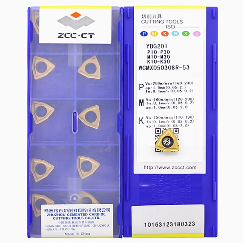 WCMX050308R-53 YBG202 YBG205 YBG201 YBD252 YD101 YBC351 YBG205H ZCC.CT CNC blade carbide inserts turning tools inserts 10pcs/box
WCMX050308R-53 YBG202 YBG205 YBG201 YBD252 YD101 YBC351 YBG205H ZCC.CT CNC blade carbide inserts turning tools inserts 10pcs/box