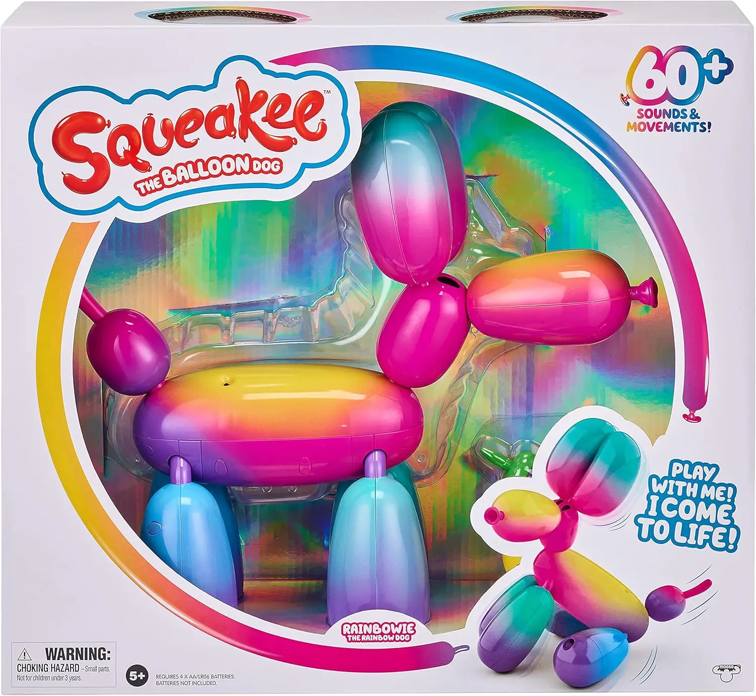 Interactive Balloon Dog Toy - Rainbow Color, Squeaky Sounds, Fun for Kids & Pets
Interactive Balloon Dog Toy - Rainbow Color, Squeaky Sounds, Fun for Kids & Pets