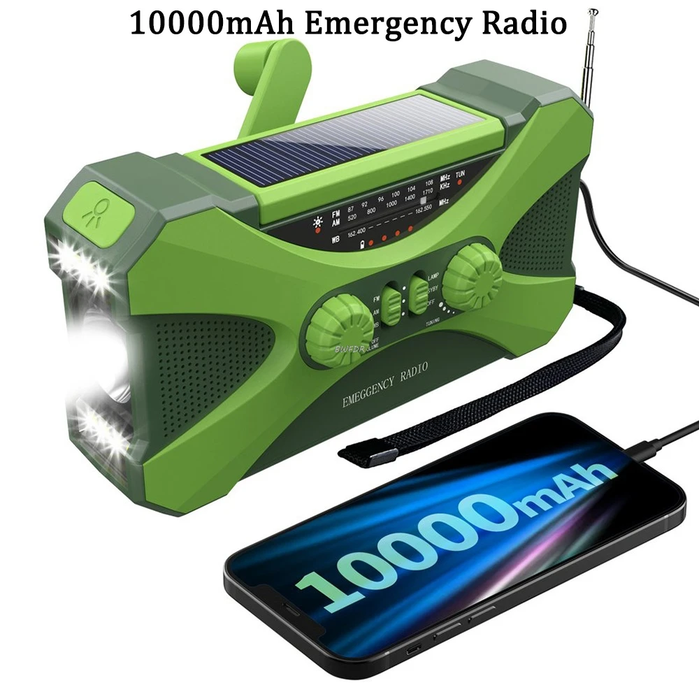 Hot 10000mAh Emergency Radio Weather Solar Hand Crank Radio AM/FM LED Flashlight SOS Alarm Power Bank Speaker Dropshipping
Hot 10000mAh Emergency Radio Weather Solar Hand Crank Radio AM/FM LED Flashlight SOS Alarm Power Bank Speaker Dropshipping