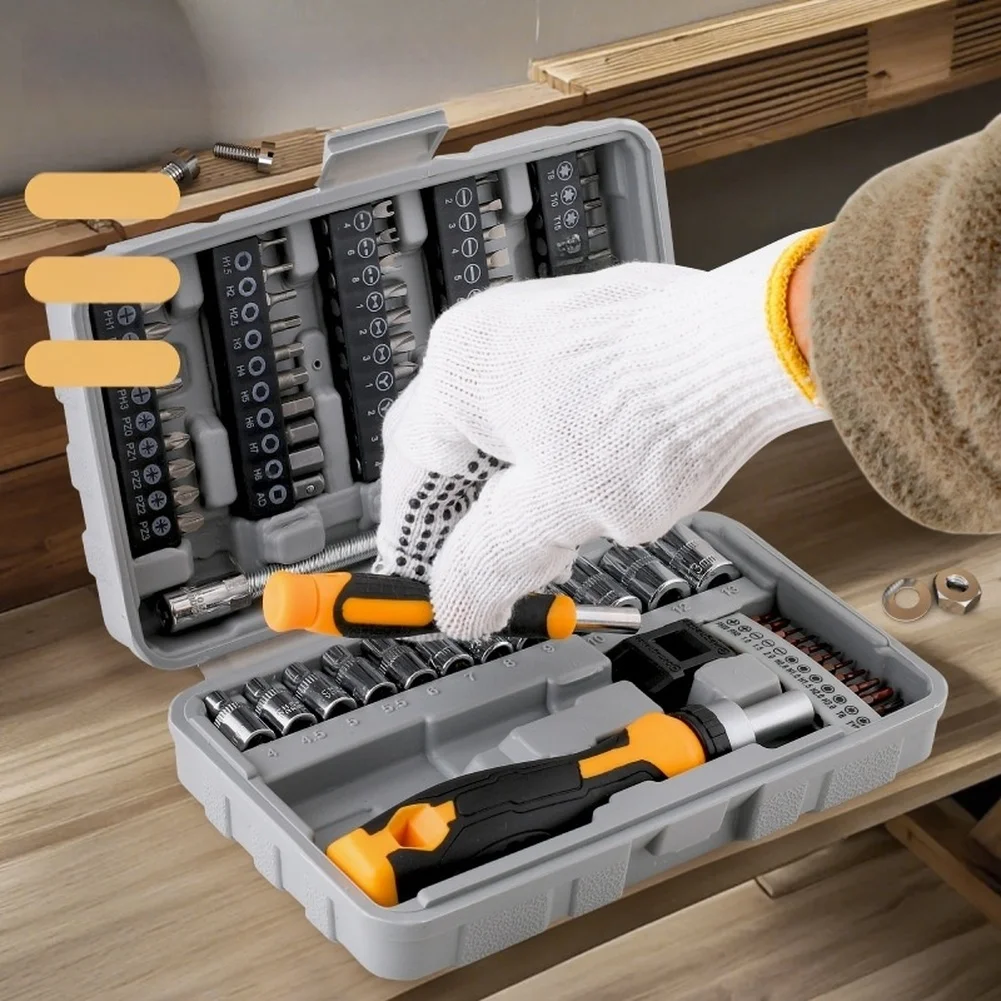 78 Piece Magnetic Screwdriver Bit Socket Set With Ratchet Handle For Home Screwdriver Bit Handle Set Hand Tools
78 Piece Magnetic Screwdriver Bit Socket Set With Ratchet Handle For Home Screwdriver Bit Handle Set Hand Tools