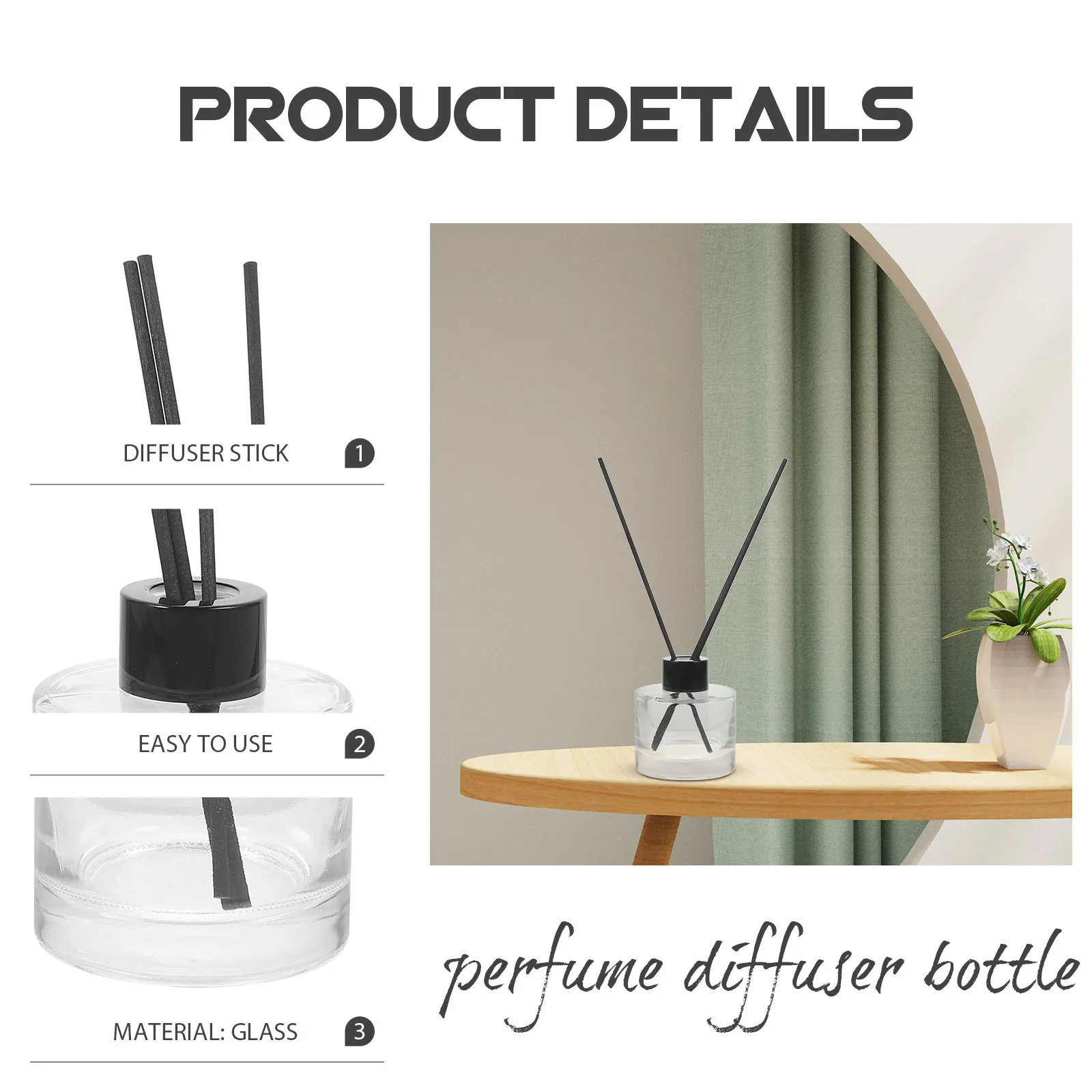 Набор из 1 флакона-диффузора для ароматерапии, прозрачные стеклянные бутылки для эфирных масел, для декора дома и офиса, флакон-диффузор для ароматов
Набор из 1 флакона-диффузора для ароматерапии, прозрачные стеклянные бутылки для эфирных масел, для декора дома и офиса, флакон-диффузор для ароматов